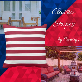 Klassische Streifen Rot und Weiß Kissen