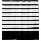 Klassische Streifen schwarz-weiß Duschvorhang (Vorderseite)