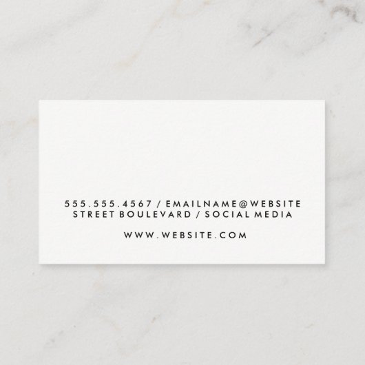 Klassische Streifen Visitenkarte (Rückseite)