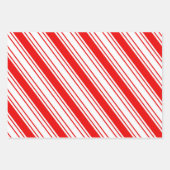 Klassische Streifen von Zuckerstangen in Rot und G Geschenkpapier Set (Vorderseite 3)