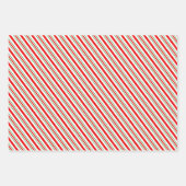 Klassische Streifen von Zuckerstangen in Rot und G Geschenkpapier Set (Vorderseite 2)