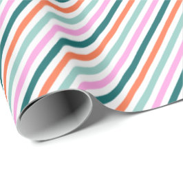 Klassische Streifen Weihnachtsfeiertag Geschenkpapier