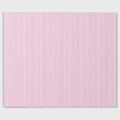 Klassische Streifen Weiß - Hellrosa Geschenkpapier (Flach)