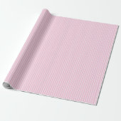 Klassische Streifen Weiß - Hellrosa Geschenkpapier (Ungerollt)