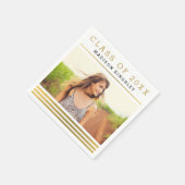 Klassische Stripes Graduation Party Napkin Serviette (Ecke)