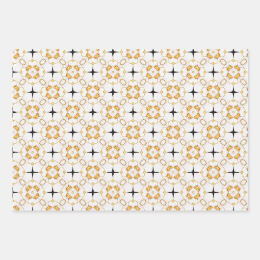 Klassische Stylische Navy Gold und Weiß Geschenkpapier Set (Vorderseite 3)