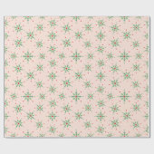 Klassische süße Schneeflocken - Feiertage - nahtlo Geschenkpapier (Flach)
