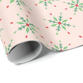 Klassische süße Schneeflocken - Feiertage - nahtlo Geschenkpapier (Rolleneckpunkt)