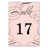 Klassische Swash Wedding Tischnummer Card (Vorderseite)