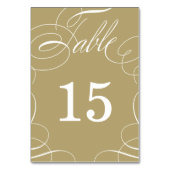 Klassische Swash Wedding Tischnummer Card (Rückseite)