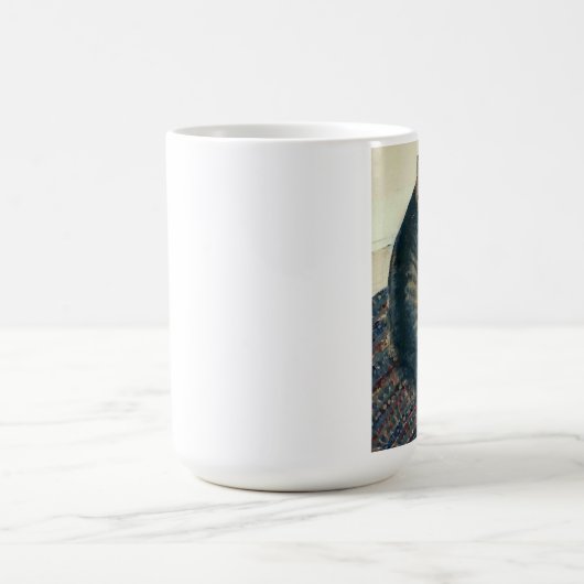 Klassische Tabbykatze auf klassischer Tasse (Mittel)