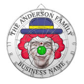 Klassische Tafel mit benutzerdefiniertem Text und  Dartscheibe (vorne)