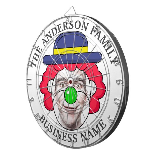 Klassische Tafel mit benutzerdefiniertem Text und  Dartscheibe (Vorderseite rechts)