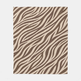 Klassische Tan- und Braune Zebrastreifen-Fliesende Fleecedecke