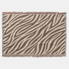 Klassische Tan- und Braune Zebrastreifen-Wurfdecke Decke