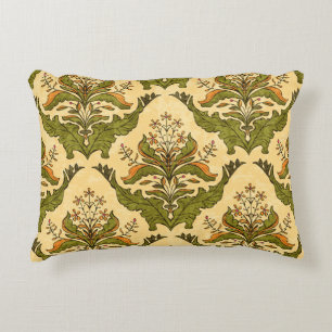 Klassische Tapete aus Blumen: stilisierte Damast. Dekokissen