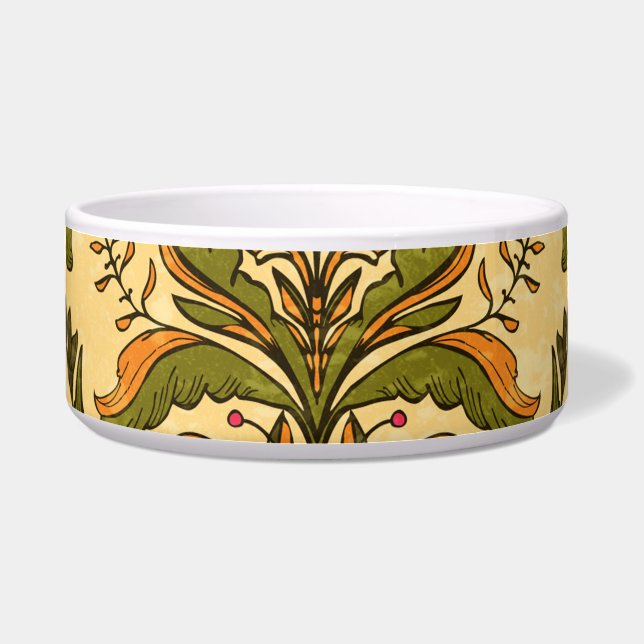 Klassische Tapete aus Blumen: stilisierte Damast. Napf (Vorderseite)