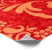 klassische Tapete mit Viktorianischen Ornamenten,  Poster (Ecke)