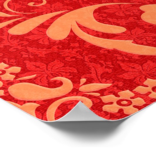 klassische Tapete mit Viktorianischen Ornamenten,  Poster (Ecke)