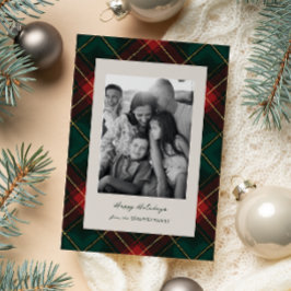 Klassische Tartan-Kariert Weihnachts- oder Festtag Feiertagskarte