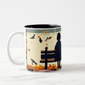 Klassische Tasse, 11 oz Zweifarbige Tasse (Links)