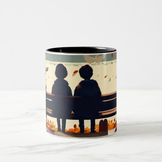 Klassische Tasse, 11 oz Zweifarbige Tasse (Mittel)