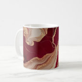 Klassische Tasse, 18 oz mit rotem Marmor Kaffeetasse (Vorderseite Links)