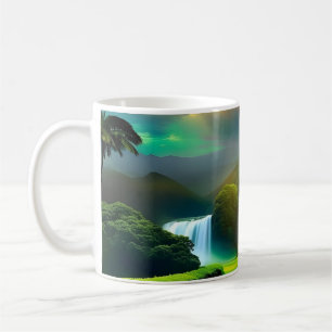 Klassische Tasse, 325 ml schönes tropisches Design Kaffeetasse