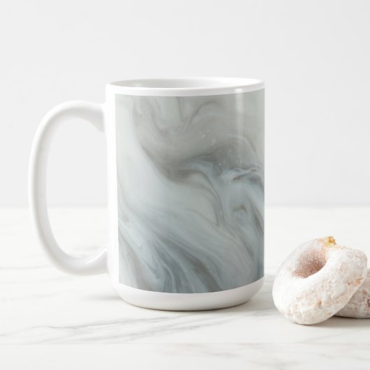 Klassische Tasse aus grauem Marmor (Mit Donut)