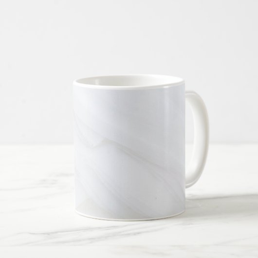 Klassische Tasse aus weißem Marmor (VorderseiteRechts)