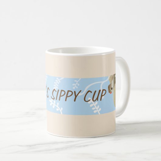 Klassische Tasse "Blue Turtle Mommy's Sippy Cup" (VorderseiteRechts)