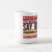Klassische Tasse der besten Freunde (Mittel)
