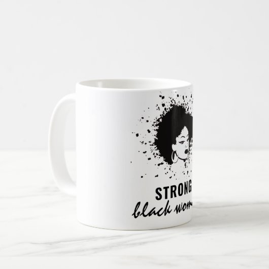 Klassische Tasse der starken schwarzen Frau (Vorderseite Links)