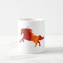 Klassische Tasse des Flammenpferdes