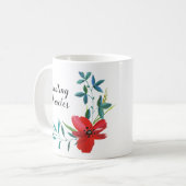 Klassische Tasse des herrlichen Blumenkaffees (Vorderseite Links)