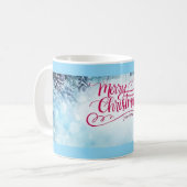 Klassische Tasse Frohe Weihnachten (Vorderseite Links)