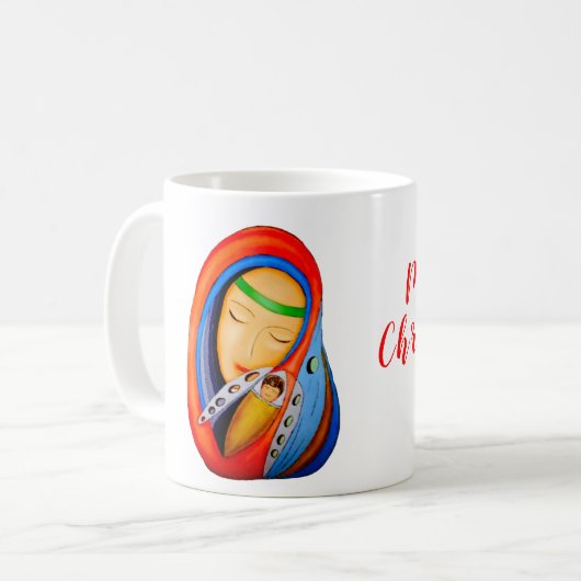 Klassische Tasse Frohe Weihnachten (Vorderseite Links)