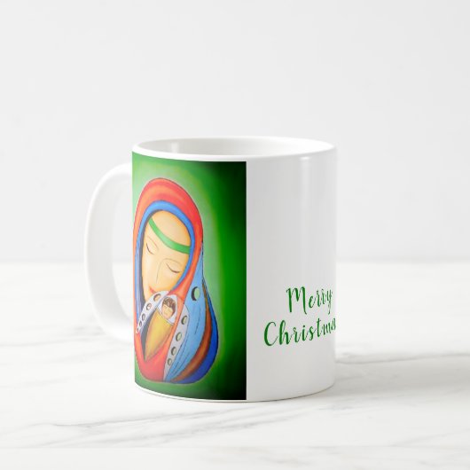 Klassische Tasse Frohe Weihnachten (Vorderseite Links)