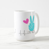 Klassische Tasse für Friedensliebhaber (VorderseiteRechts)