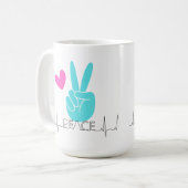 Klassische Tasse für Friedensliebhaber (Vorderseite Links)