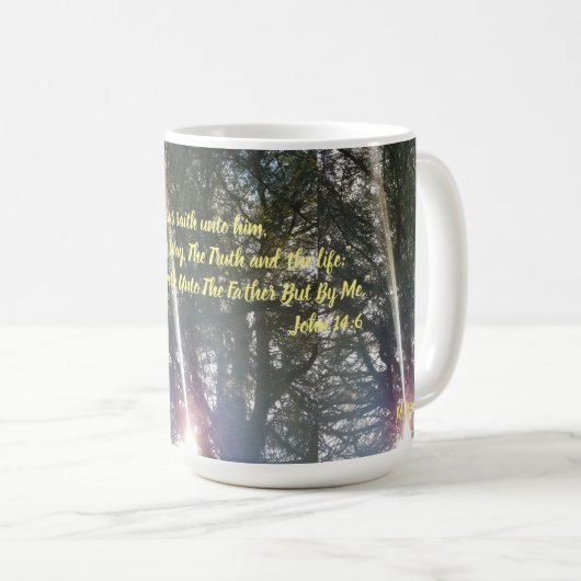 Klassische Tasse "Ich bin der Weg" (VorderseiteRechts)