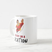 Klassische Tasse - ich bin im Urlaub. (Vorderseite Links)