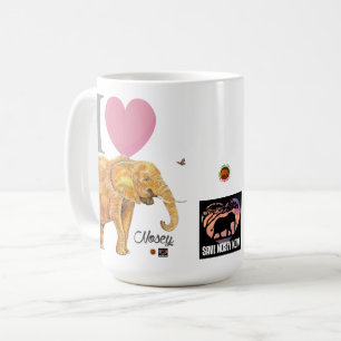 Klassische Tasse. Ich Liebe Nosey. Kaffeetasse