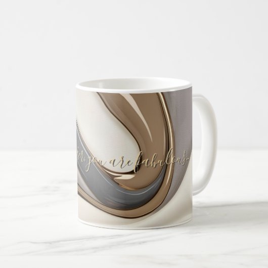 Klassische Tasse im stilvollen abstrakten Design (VorderseiteRechts)