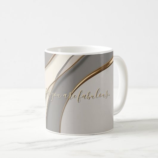 Klassische Tasse in abstrakter Grafik (VorderseiteRechts)