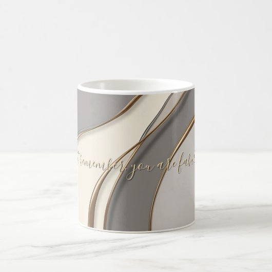 Klassische Tasse in abstrakter Grafik (Mittel)