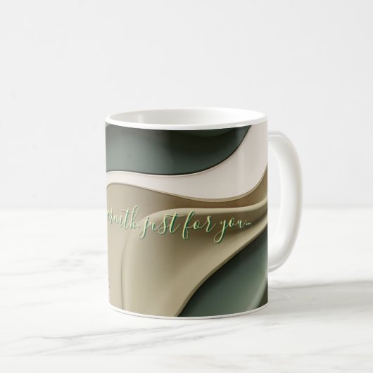 Klassische Tasse in abstrakter Grafik (VorderseiteRechts)