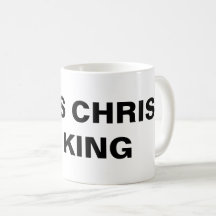 Klassische Tasse "Jesus Christus ist König"