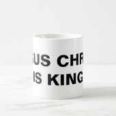 Klassische Tasse "Jesus Christus ist König" (Mittel)