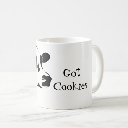Klassische Tasse-Kuh,Got Cookies Kaffeetasse (VorderseiteRechts)